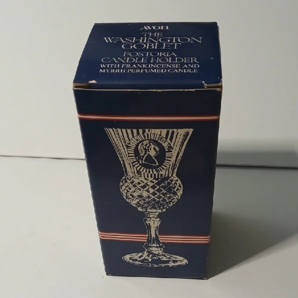 Avon Fostoria Candle Holder with Perfumed Candle